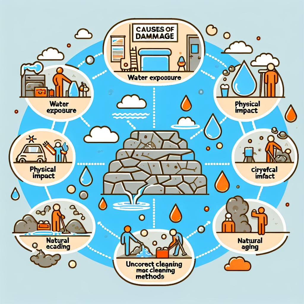 Jaké jsou hlavní příčiny poškození marmolitu