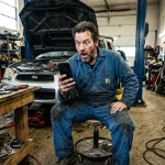 Jak propagovat autoservisy na Facebook a přestat pálit peníze za neúčinnou reklamu Mechanik opravující auto v autoservisu jako ilustrace úspěšné propagace na Facebooku