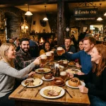 Praze.cz: 17 drsných pravd o Praze, které vám turistické průvodce neřeknou Skupina turistů si vychutnává tradiční českou kuchyni v zapadlé autentické restauraci na Praze 1