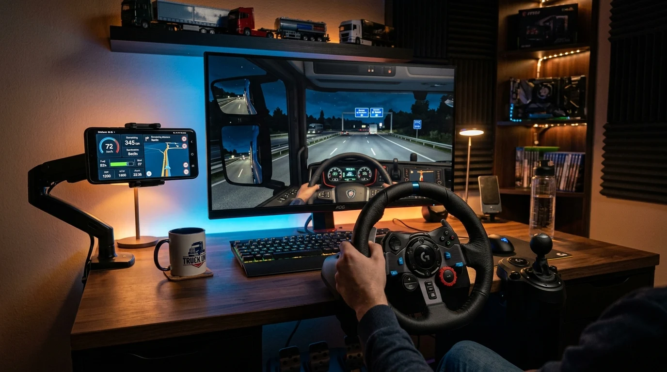 Navigace ETS2 v telefonu: Návod na propojení telemetrie